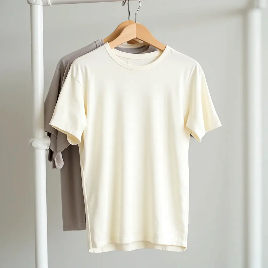 Proper care instructions for linen-cotton blend clothing showing flat drying technique and gentle handling methods
